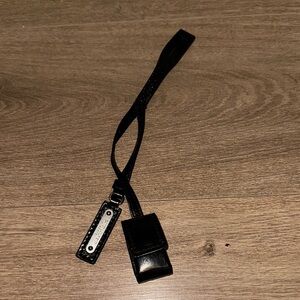 Saint Laurent Bag Leather Black Charm with lock